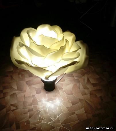 3 D Ночник, светильник, роза из изолона