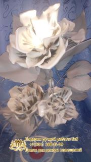 эксклюзивный подарок ручной работы на любое торжество роза королева серебро